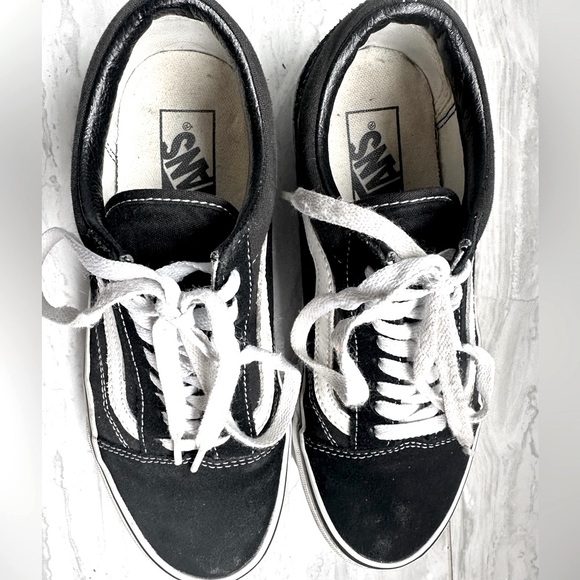Vans Black and White Classic Sneakers - Picture 7 of 9